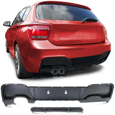 Für BMW F20 F21 11-15 / 120 125 mit M-Paket Heckdiffusor Diffusor SCHWARZ MATT in der Farbe SCHWARZ von Carparts-Online GmbH