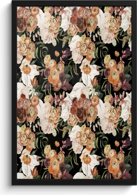 Produktbild von MuchoWow® MuchoWow® Gerahmtes Poster Blumen - Rosen - Pastell 40x60 cm - Poster mit zchwarzem Bilderrahmen - Papierdruck - Wandbilder