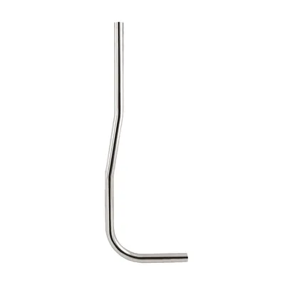 Produktbild von tecuro Spülrohr Ø 28 mm für WC-Druckspüler - Messing verchromt 700 x 200, 45 mm gekröpft