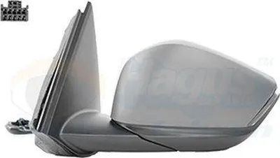 Produktbild von VAN WEZEL 0989807 Außenspiegel Seitenspiegel Links für CITROËN C4 III (B) Konvex Beheizt Grundiert