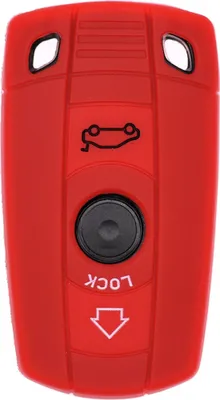 Produktbild von Auto Schlüssel Hülle Silikon Schutz Cover Rot kompatibel mit BMW E90 E91 Z4 E87 E60 1er E81 E82 E87 E88 ab 08 5er 6er E71 E72 Z4 E89 3 Tasten KEYLESS SMARTKEY