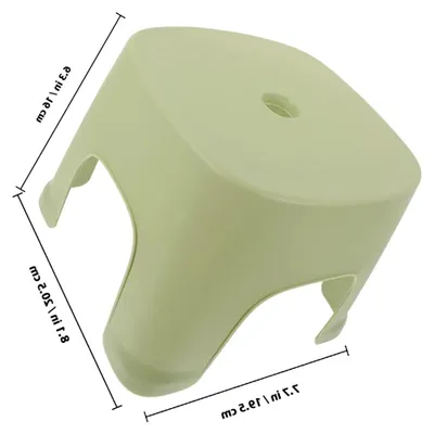 Produktbild von Badezimmerhocker Kleiner Tritthocker aus stabilem Kunststoff rutschfester Fußhocker für Erwachsene vielseitig einsetzbar