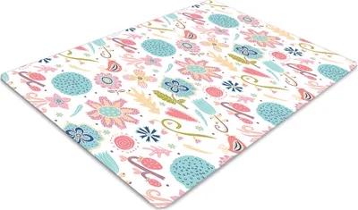 Produktbild von Stuhlunterlage Bürostuhlunterlage 120 cm x 90 cm Bodenmatte Bürostuhlunterlage - Bunte Muster