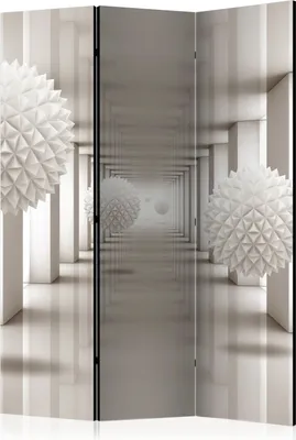 Produktbild von 3-teiliger Einseitiger Vlies Paravent - Gateway to the Future 135x172 cm 3D a-A-0149-z-b