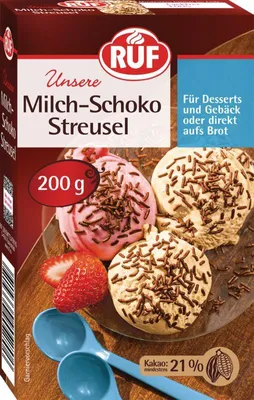 Produktbild von RUF Milch Schoko Streusel 200g