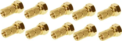 Obrázok produktu pre shiverpeaks BS85006-10AG, F-typ, F, Samec, 6 mm, Zlato, Zlato