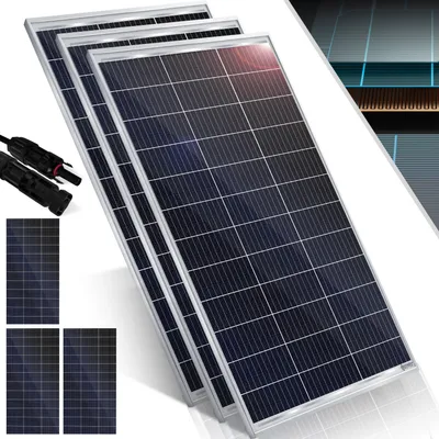 Produktbild von KESSER® Solarpanel Monokristallin Solarmodul Solarpanel - 18 V für 12 V Batterien, Photovoltaik - Solarzelle Solaranlage PV-Anlage Solar für Wohnwagen, Camping, Balkon, Gartenhäuser