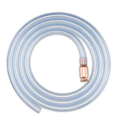 Immagine prodotto di Tubo flessibile a serpentina Relaxdays, lunghezza 240 cm, autoadescante, per il travaso di benzina e gasolio, tubo di pompaggio, trasparente