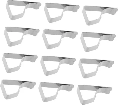 Produktbild von Mini-Tischdeckenclips, 12 Stück, Edelstahl, Tischdeckenhalter für den Außenbereich, Original