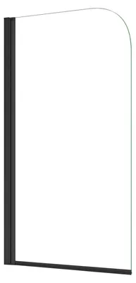 Produktbild von Duschspa 80x140cm Badewannen‑Duschabtrennung, schwarz, mit abgerundeter Oberkante, 180° schwenkbar, Duschtrennwand für Badewanne