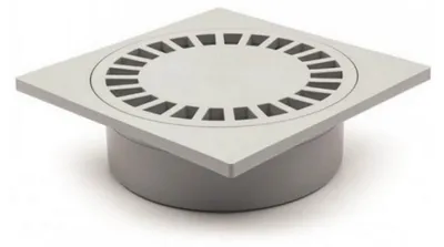 Produktbild von Hofablauf flach Bodenablauf Kellerablauf 300 x 300 mm Entwässerung Terrasse 220 P