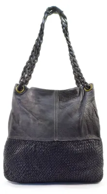 Produktbild von BZNA Bag May Schwarz Italy Designer Damen Handtasche Tasche Leder Shopper
