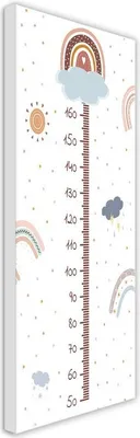 Produktbild von Leinwandbild maßnahme des wachstums 60x150 cm Feeby rosa wandbild bereit zum aufhängen