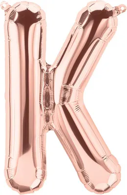 Produktbild von Folienballon Buchstabe K, rosegold, ca. 40 cm, für Luftbefüllung