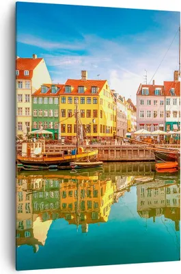Produktbild von Bild auf Leinwand - Leinwandbild - Einteilig - Segelboote Wasser Architektur Hafen - 70x100cm - Wand Bild - Wandbilder - Leinwanddruck - Wanddekoration - Leinwand bilder - Wandbild - PA70x100-2873