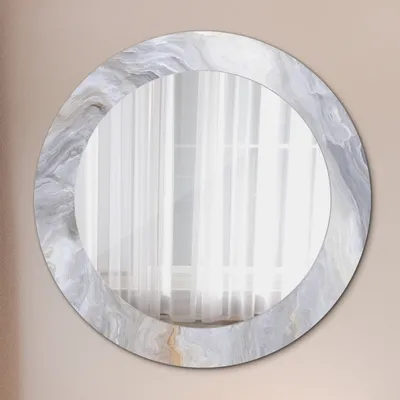 Produktbild von Spiegel - Mirror zum Wandspiegel Schlafzimmer – Schminkspiegel- Äste Blätter- Ø60cm