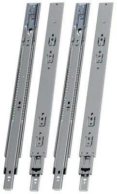 Immagine prodotto di Eikuavons, 2 coppie di guide scorrevoli per cassetti, lunghezza 550 mm, con sistema di smorzamento, estrazione completa, sistema a 3 pezzi, guide a sfera silenziose per mobili e cassetti