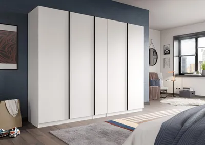 Produktbild von Kleiderschrank >Oakland< in Weiß - 230x183x53cm (BxHxT)