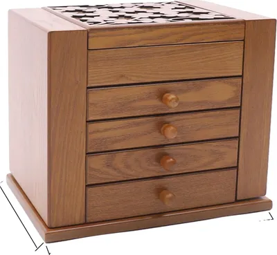 Obrázek produktu pro Organizér na šperky, 5 úrovní, vintage design, třešeň