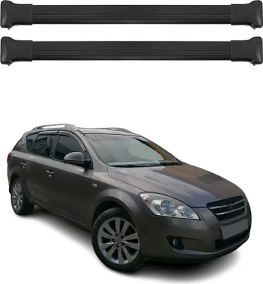 Image de OMAC Barres de toit en aluminium pour Kia Ceed I Break 2006-2012 Noir 2Pcs