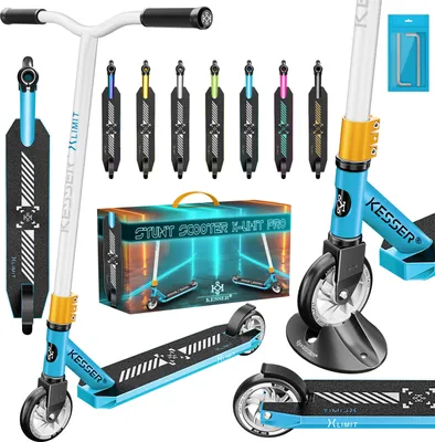 Produktbild von KESSER® Stunt Scooter X-Limit-Pro 360° Lenkung Funscooter Stuntscooter mit Ständer ABEC 9 Kugellagern, 110 mm PolyurethanRäder , Kickscooter Tretroller Cityroller Trick Roller für Kinder Erwachsene