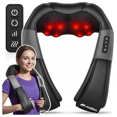 Immagine prodotto di Massaggiatore cervicale MalTec collo, schiena, corpo intero, massaggiatore, shiatsu, cintura di massaggio, riscaldamento e vibrazione, sollievo dal dolore, massaggiatore cervicale muscolare