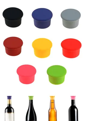 Silikon-Flaschenverschlüsse 8er Set, bunt, luftdicht, wiederverwendbar