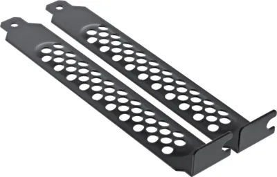 Obrázok produktu pre InLine® 66641B Držiak drážky s perforáciou, čierny, balenie 2 ks