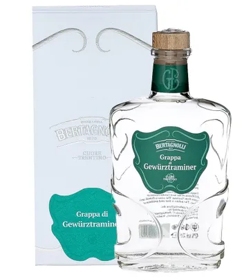 Produktbild von Bertagnolli Grappa Gewürztraminer Trentino Bianca / 42 % vol / 0,7 Liter-Flasche