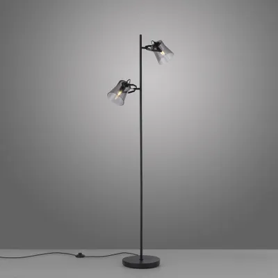 Produktbild von JUST LIGHT LED Stehleuchte TINULA Industrie Design, Spots schwenkbar schwarz Wohnzimmer, Schlafzimmer, Esszimmer, Büro