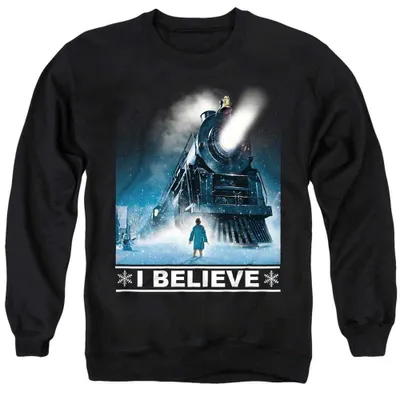 Immagine prodotto di Felpa unisex "I Believe" ispirata al film "Il treno delle fate" (Polar Express), taglia XXL, colore nero