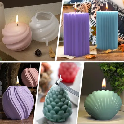 Produktbild von 3D-Bubbelkerzenformen - Silikonkerzenformen für die Wohnkultur