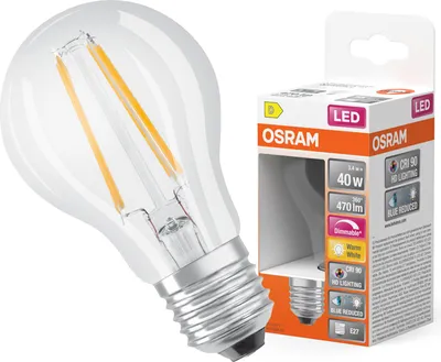 Zdjęcie produktu dla Osram AC47609, 3,4 W, 40 W, E27, 470 lm, 15000 h, Ciepłe białe