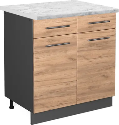 Produktbild von Küchenunterschrank Vicco Fame-Line Goldkraft Eiche 80 cm , AP Marmor, Model 46235