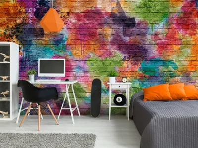 Produktbild von Vlies Fototapete Steinwand 400x280 cm Tapeten Wandtapete XXL Steine Stein Ziegeloptik bunt f-C-10033-a-a