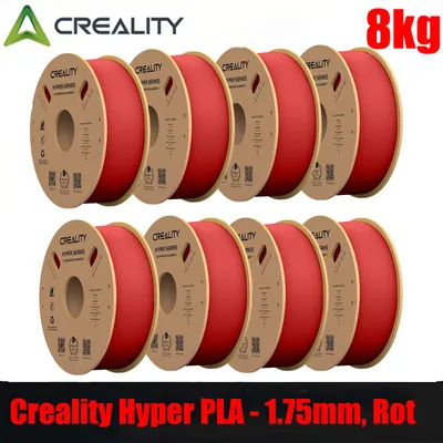 Produktbild von Creality Hyper PLA Filament Set, 1,75mm, 8KG für 3D Drucker, 8 x 1kg, - Rot