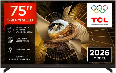 Produktbild von TCL X11L 75X11L, 190,5 cm (75"), 3840 x 2160 Pixel, SQD-Mini LED, Smart-TV, WLAN, Schwarz