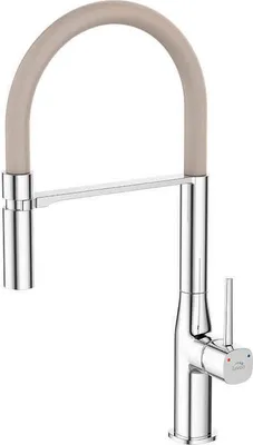 Immagine prodotto di Miscelatore verticale di design per lavello con bocca a U cromata