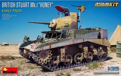 Zdjęcie produktu dla MiniArt 1:35 Brit. Stuart Mk.I z wnętrzem plastikowy zestaw modelarski