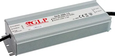 Zdjęcie produktu dla GLG-300-12: zasilacz 300 W PFC, IP65, 12 V/25 A