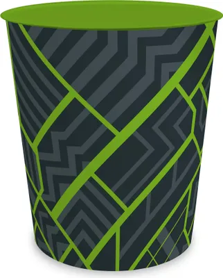 Produktbild von itenga Papierkorb ca. 11 Liter - Motiv GEOMETRIE Design