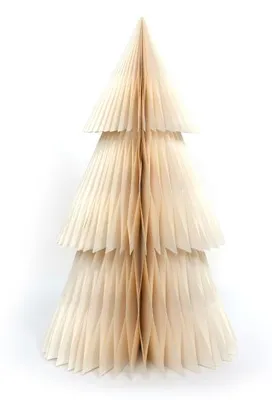 Only Natural – Wabenpapier-Weihnachtsbaum – Elfenbein – 45 cm – Ansicht 1