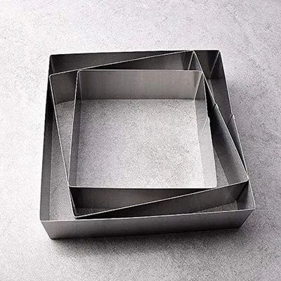 Produktbild von Quadratischer Tortenrahmen-Set 3-teilig 12-18cm