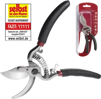 Produktbild von S. Kunde & Sohn Germany SKS 6 Tradition Gartenschere geschmiedet Rebenschere mit Bypass-Schneide bis 20mm Durchmesser, mit ergonmischer Direktübersetzung