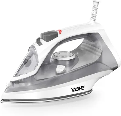 Produktbild von YASHE 2300W Dampfbügeleisen mit Schnell Aufheizender Antihaft Bügelsohle, 300ml Wassertank, Weiß