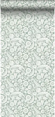 Obrázek produktu pro ESTAhome tapeta květinový vzor šedozelená - 139329 - 50 x 900 cm