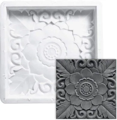 Produktbild von Famanu Betonform Quadrat - Gartenweg selbst gestalten - 40x40x3,5 cm