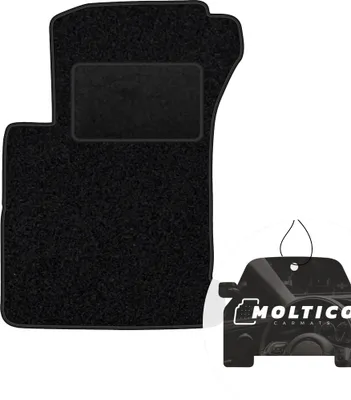 Produktbild von moto-MOLTICO Fahrer Fußmatte Auto Velours Fahrerseite Autoteppiche Schwarz Fahrermatte 1-teilig passend für Kia Cerato 2004-2008