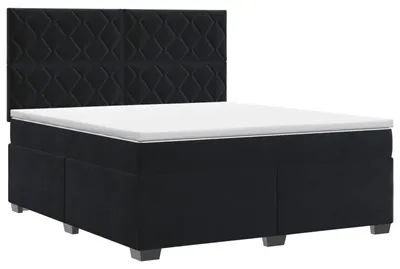 Obrázok produktu pre vidaXL Box spring posteľ s matracom čierna 140 x 190 cm zamat