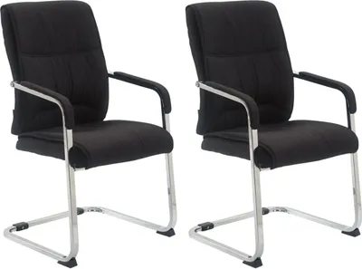Produktbild von 2er Set Freischwinger XXL Anubis Stoff schwarz